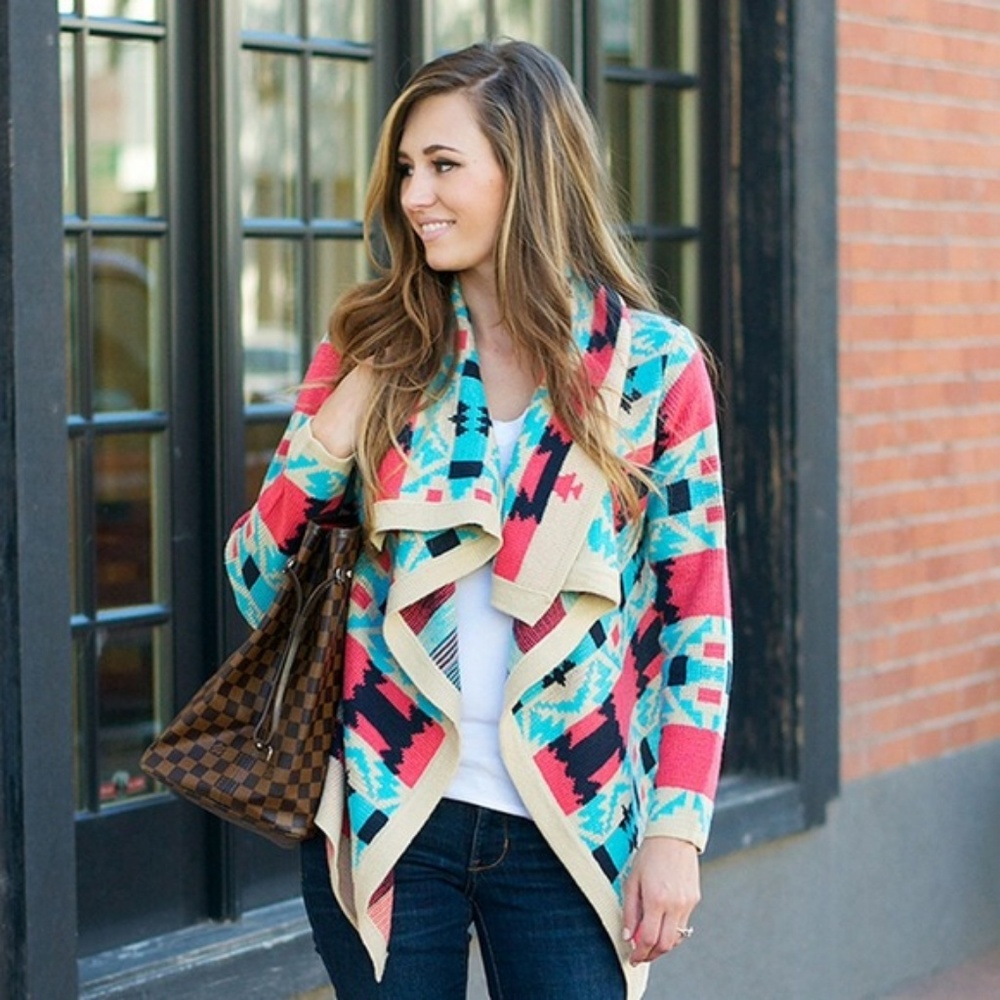 NEW TRENDY AZTEC CARDIGAN